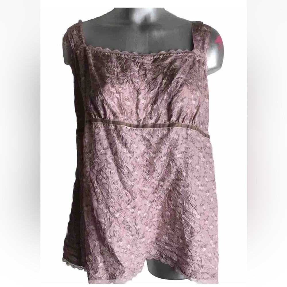 NWT Tommy Hilfiger 100% Silk Sleeveless EMPIRE Tank Cami Vintage- Size 16